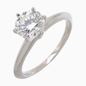 TIFFANY 0.943ct Solitaire Diamant Damenring Pt950 Platin Nr. 11