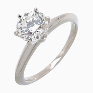 TIFFANY 0.943ct Solitaire Diamond Ladies Ring Pt950 Platinum No. 11
