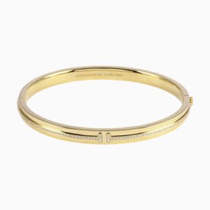 TIFFANY T-TWO Hinge Bracelet K18YG Yellow Gold