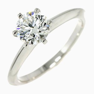 TIFFANY&CO. Anello solitario con diamante da 1,03 ct H/VS1/3EX 11,5 platino