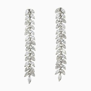 Aretes de diamantes con forma de vid Victoria de Tiffany & Co., pt platino, Juego de 2