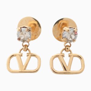 Garavani Crystal Drop Earrings in Gold from Valentino, Set of 2