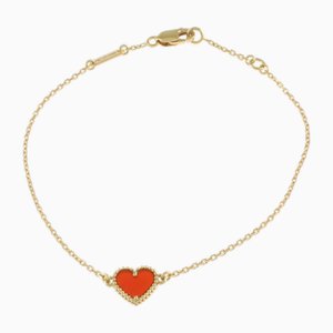 Sweet Alhambra Bracelet in 18k Carnelian from Van Cleef & Arpels