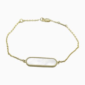 Sweet Alhambra Mother of Pearl Bracelet in White & Yellow Gold from Van Cleef & Arpels