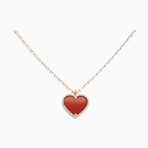 VAN CLEEF & ARPELS Van Cleef Arpels Sweet Alhambra Heart Motif K18PG Pink Gold Necklace