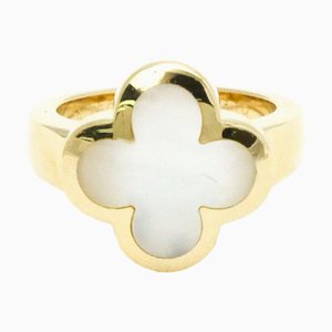 VAN CLEEF & ARPELS Pure Alhambra Yellow Gold [18K] Fashion Shell Band Ring in oro