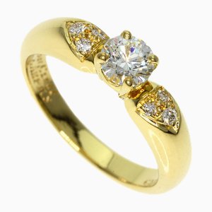 VAN CLEEF & ARPELS Diamantring K18 Gelbgold Damen