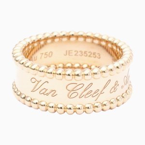 VAN CLEEF & ARPELS Anello firmato Perlee in oro rosa [18K] Anello fashion senza pietre in oro rosa