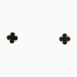 Van Cleef & Arpels Sweet Alhambra Earrings K18 Yellow Gold Approx. 2.7G Women's I220823090, Set of 2