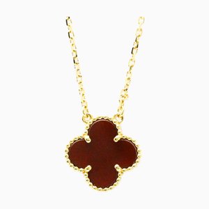 VAN CLEEF & ARPELS Vintage Alhambra VCARD38500 Gelbgold [18K] Karneol Herren,Damen Mode Anhänger Halskette [Gold]