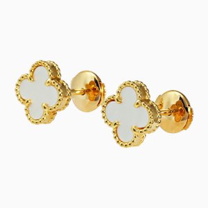 Sweet Alhambra Yellow Gold Earrings from Van Cleef & Arpels, Set of 2