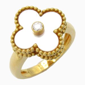 Vintage Alhambra Diamond Ring from Van Cleef & Arpels
