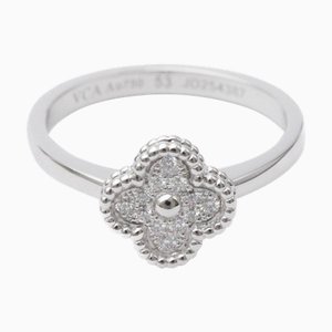 VAN CLEEF & ARPELSNever Used Sweet Alhambra Diamond Ring 18K Gold BF557990