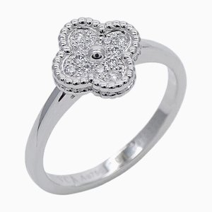 VAN CLEEF & ARPELS Anello da donna Sweet Alhambra 750WG Diamond White Gold # 50 ca. 10 VCARO85800 Lucidato