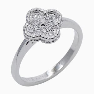 VAN CLEEF & ARPELS Anillo de mujer Sweet Alhambra 750WG Diamante Oro blanco # 50 Aprox. 10 VCARO85800 Pulido