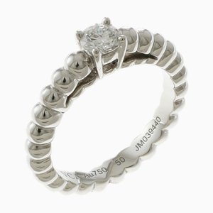 VAN CLEEF & ARPELS Anillo Perle No. 10 K18 Diamante de oro blanco para mujer