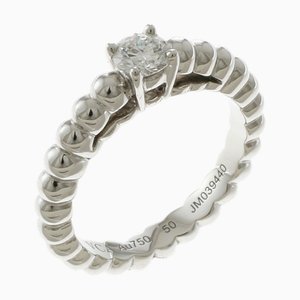 VAN CLEEF & ARPELS Perle Ring Nr. 10 K18 Weißgold Diamant Damen