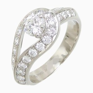 VAN CLEEF & ARPELS #49 Couture Solitaire Diamant Damenring Pt950 Platin No.9