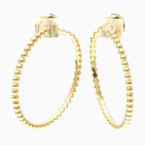 Aretes de aro con perlas de oro Perlee de Van Cleef & Arpels, modelo pequeño, sin piedra, oro amarillo [18K], aretes de oro, Juego de 2