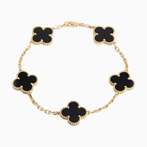 VAN CLEEF & ARPELS Van Cleef Arpels Vintage Alhambra Bracelet 5 Motifs K18YG Or Jaune