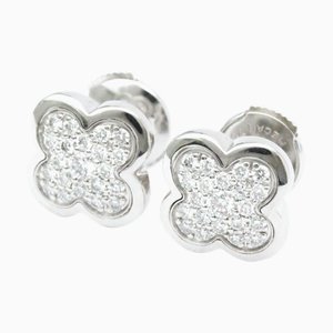 Boucles d'oreilles Van Cleef & Arpels Pure Alhambra Boucles d'oreilles en or blanc et diamants [18K] Argent, Set de 2