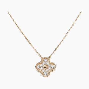VAN CLEEF & ARPELS Van Cleef Arpels Vintage Alhambra K18 Collar de oro rosa