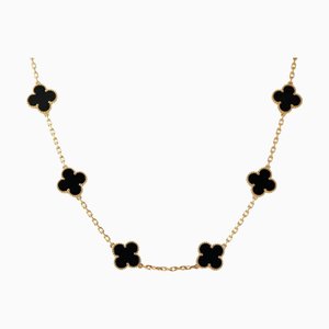 VAN CLEEF & ARPELS Vintage Alhambra K18YG Collier en Or Jaune