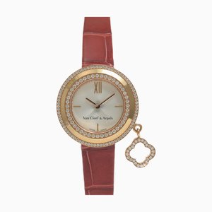 VAN CLEEF & ARPELS Charm Mini reloj para mujer con bisel de diamantes K18PG de cuarzo VCARO29800