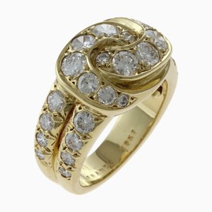 VAN CLEEF & ARPELS Anillo No. 12.5 18K K18 Diamante de oro amarillo para mujer