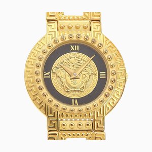 Reloj VERSACE Medusa 7009018 Esfera de mujer con pantalla analógica de cuarzo bañado en oro