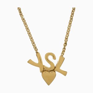 YVES SAINT LAURENT Heart Necklace Gold Chain Women's ITL21V068O RM1073R