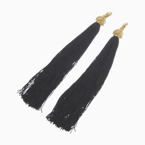 Yves Saint Laurent Saint Laurent Saint Laurent Pendientes largos con borlas oro negro, Juego de 2