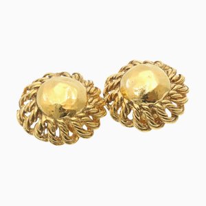 Clip-On Earrings in Gold from Chanel, Set of 2
