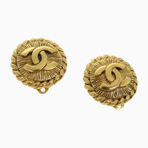 Coco Mark Earrings in Metal Gold from Chanel, Set of 2