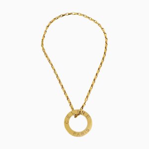 CELINE Gold Chain Pendant Necklace 121328