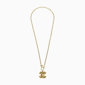 CHANEL * Quilted CC Chain Necklace 3856 30760