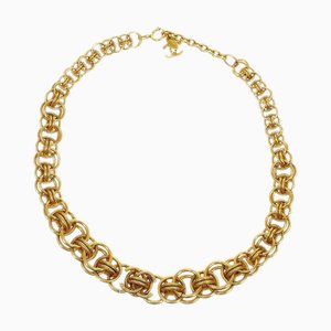 CHANEL 1986-1994 Gold CC Necklace AK38047i