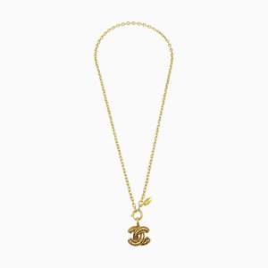 CHANEL 1986-1994 Collier Matelassé Chaîne CC 3858 ao28406