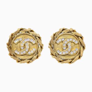 Ohrringe aus Kristallglas und Gold von Chanel, 2 . Set