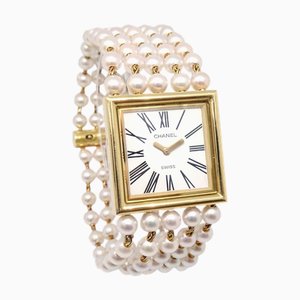 CHANEL 1990 Baby Pearl Mademoiselle Reloj # M 141345