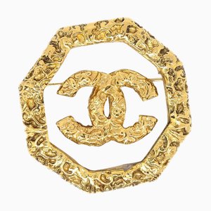 CHANEL 1993 Brosche Gold Klar 71353