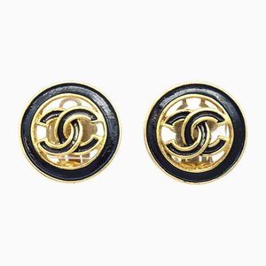 CC Cutout Round Earrings from Chanel, Set of 2