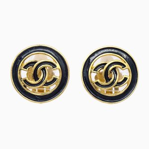 CC Cutout Round Earrings from Chanel, Set of 2