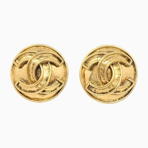 Button Earrings in Gold from Chanel, Set of 2