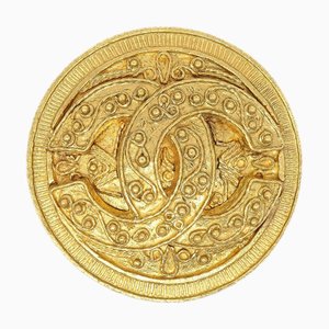 CHANEL 1994 CC Filigree Round Brooch 94727