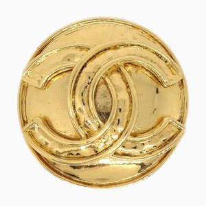 CHANEL 1994 CC Runde Brosche Gold Klein 01116