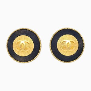 Rope Edge Button Earrings from Chanel, Set of 2