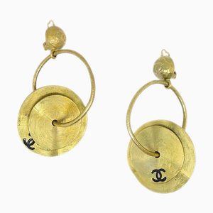 Chanel 1994 Hoop Earrings Clip-On Gold 94A 68500, Set of 2
