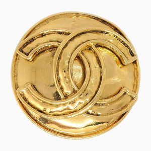 Broche Médaillon Pin Corsage en Or de Chanel