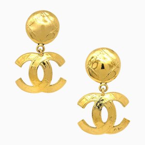 Quilted Cc Dangle Earrings from Chanel, Set of 2